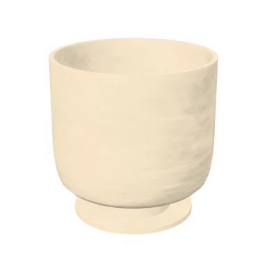 Travertine footed bowl in 3D