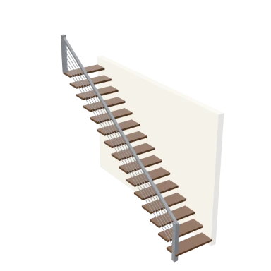 Cantilever Floating staircase in 3D