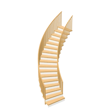 Curved Feature Stair staircase in 3D
