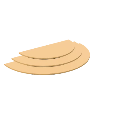 Floating Half-Round staircase in 3D