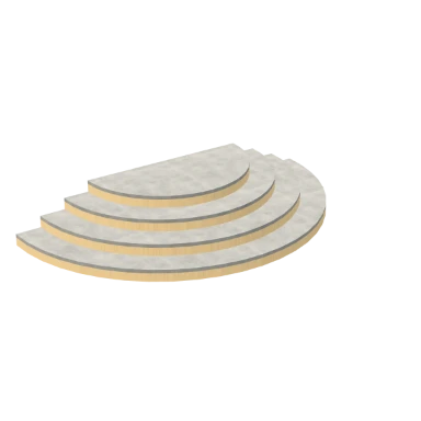Half-Round Garden Steps staircase in 3D