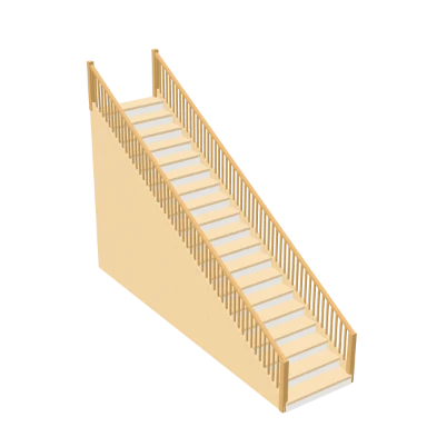 Wide Feature Stair staircase in 3D