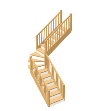 Winder Staircase staircase in 3D