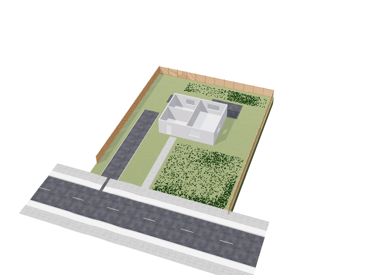 Patio on the plan