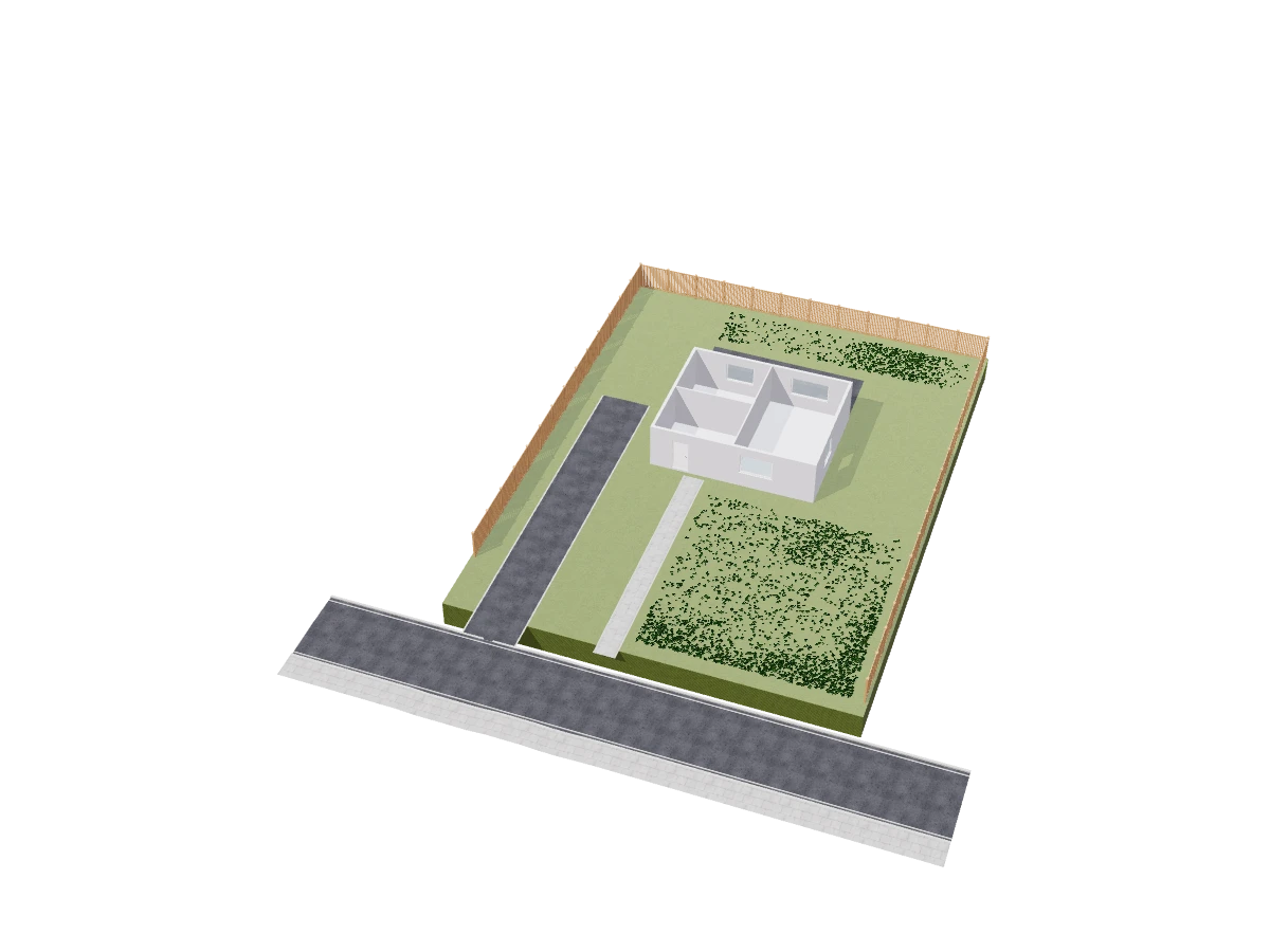 Access road on the plan