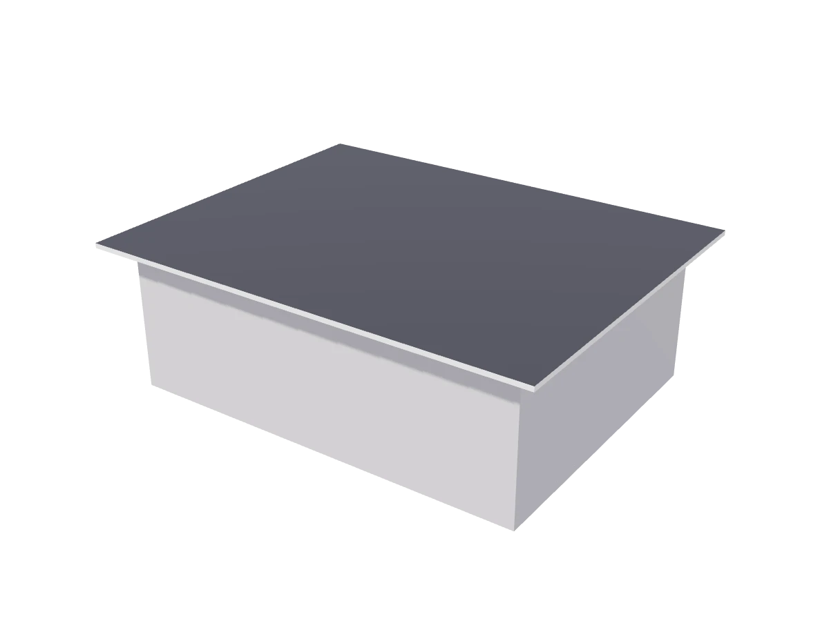 Flat roof in 3D