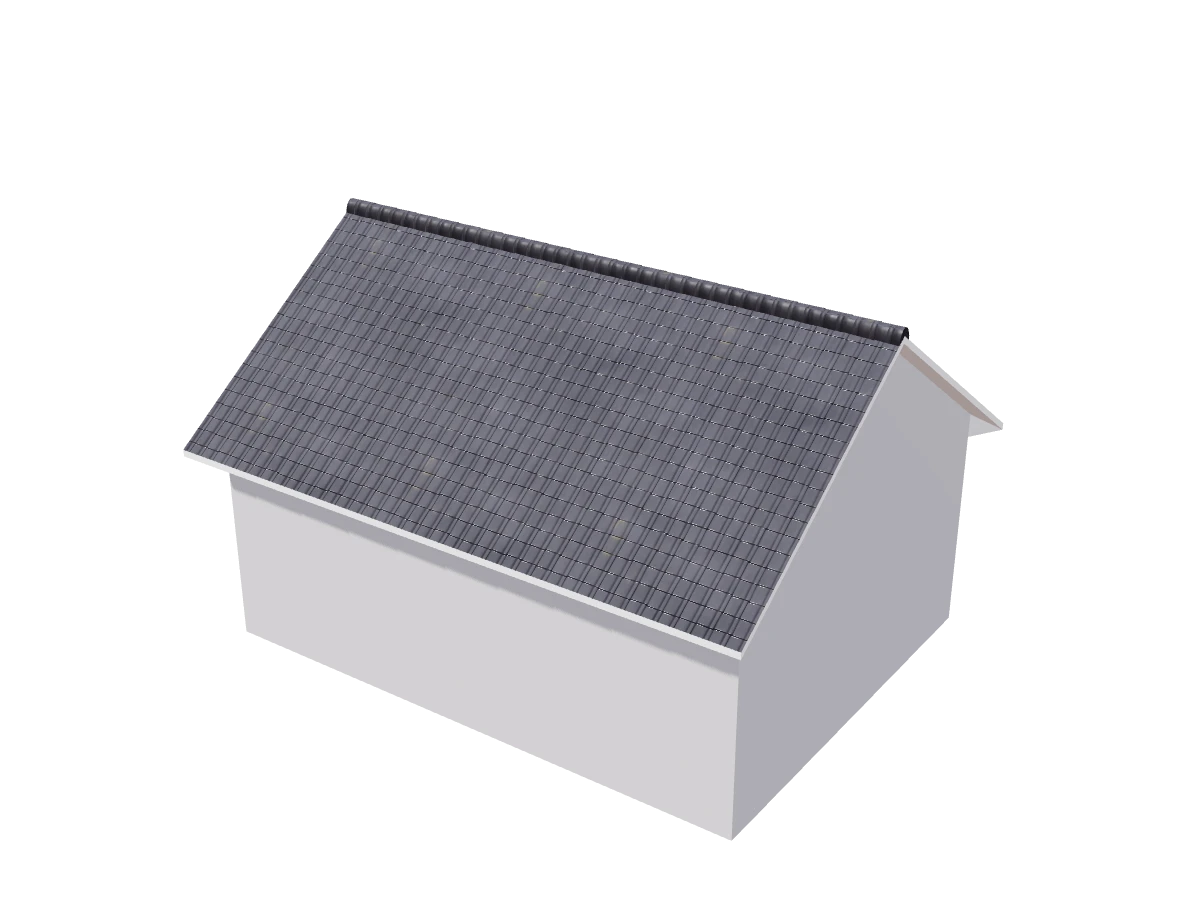 Gabled roof in 3D
