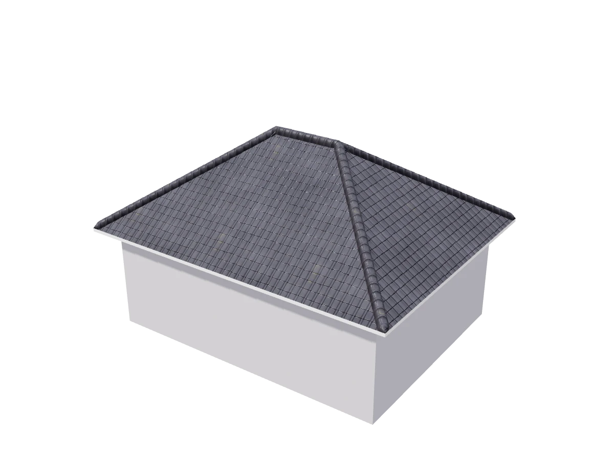 Hipped roof in 3D