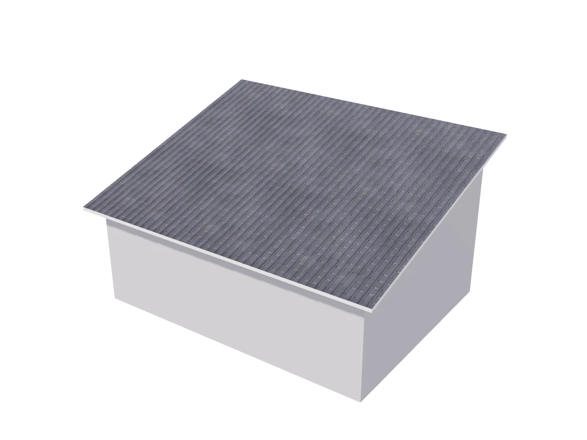 Shed roof in 3D