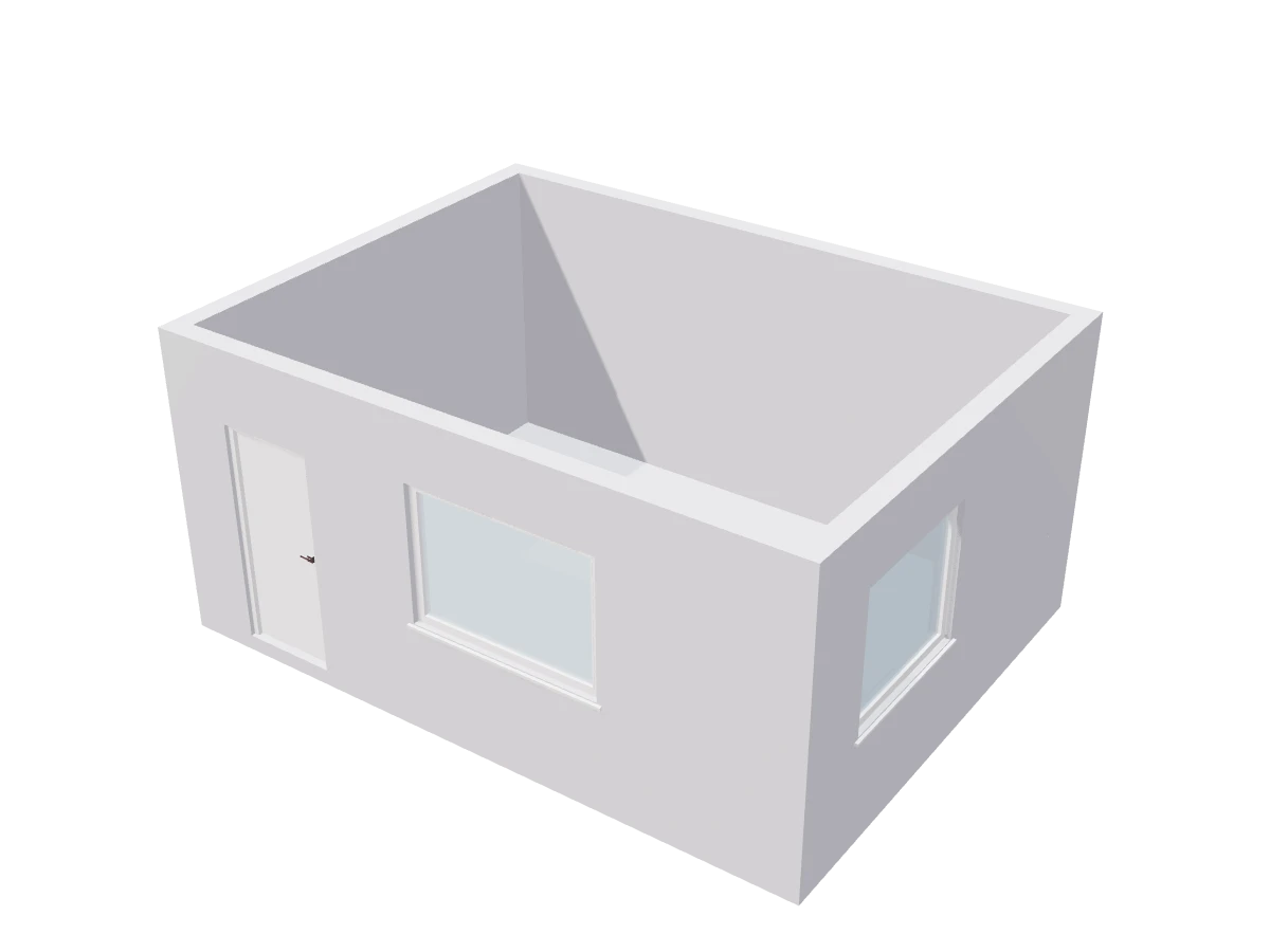 Home 3D Plan walls of a room built in 3D from the plan